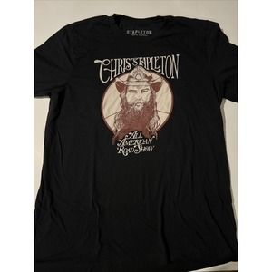 Chris Stapleton All American Road Show Local Crew Tour T Shirt Mens XL Black